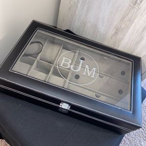 Men’s watch box and sunglasses organizer